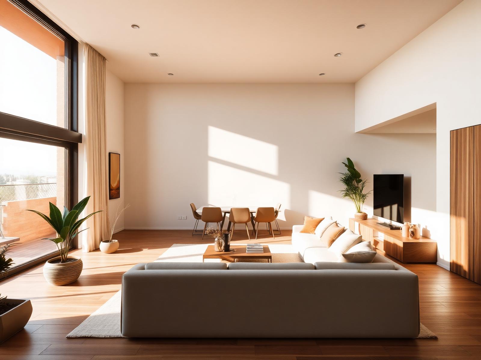 Salón luminoso de una vivienda Neinor Homes